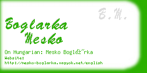 boglarka mesko business card